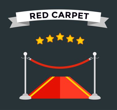 VIP zone red carpet illustration clipart