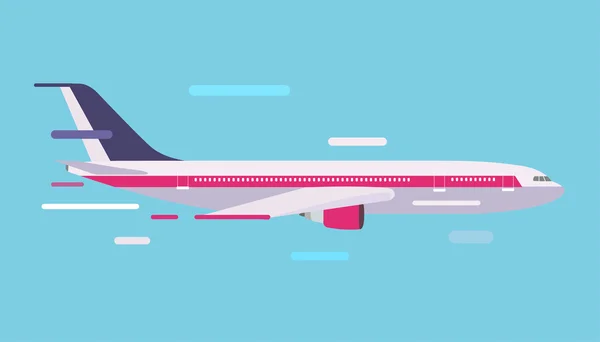 Civil aviation travel passanger air plane vector illustration — 스톡 벡터