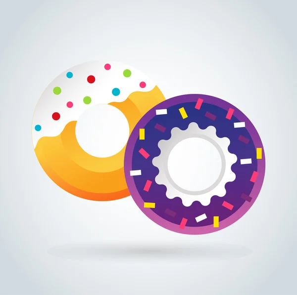 Donut-Ikonen isoliert. — Stockvektor
