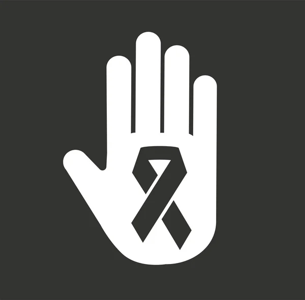 Stop cancer medical logo icon concept. — Stockový vektor
