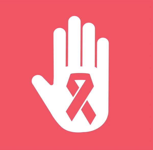 Stopp Krebs medizinisches Logo Ikone Konzept. — Stockvektor