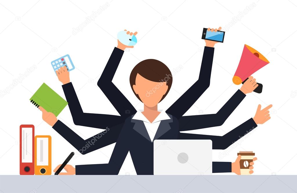 Office job stress work vector illustration