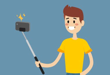 Erkek veya çocuk vurdu Selfie fotoğraf