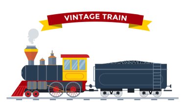 Eski vintage retro ulaşım tren