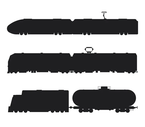 Trenes modernos y antiguos — Vector de stock