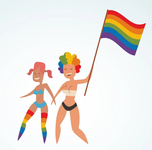 Homosexuální gayové a lesbičky lidí — Stockový vektor