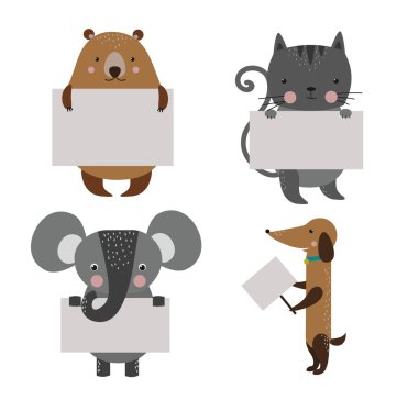 Vahşi hayvanlar Hayvanat Bahçesi afiş