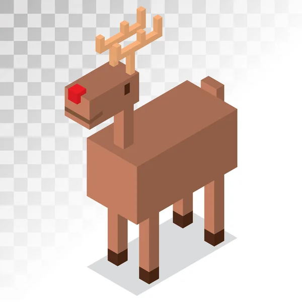 Happy cartoon Christmas Reindeer — Stockvector