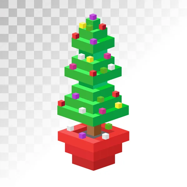 Árbol de Navidad plano — Archivo Imágenes Vectoriales