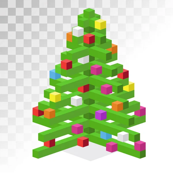 Weihnachtsbaum flach — Stockvektor