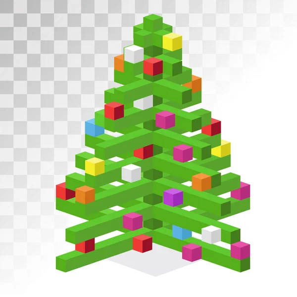 Árbol de Navidad plano — Vector de stock