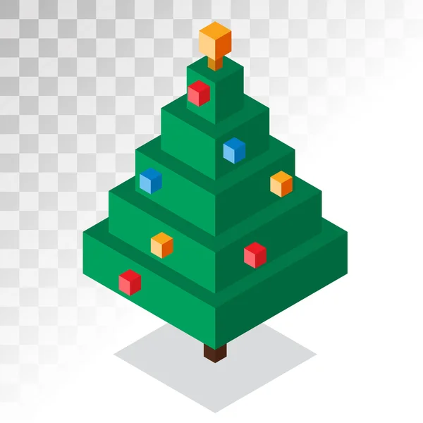 Christmas tree flat — Stock Vector