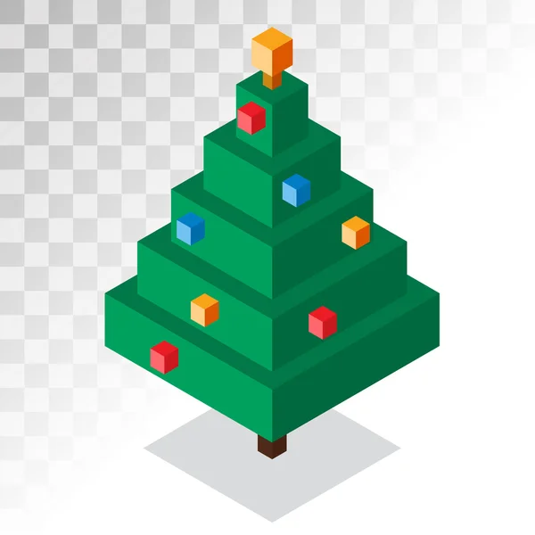 Árbol de Navidad plano — Vector de stock