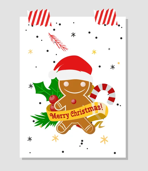 Colección de tarjetas de felicitación de Navidad . — Vector de stock