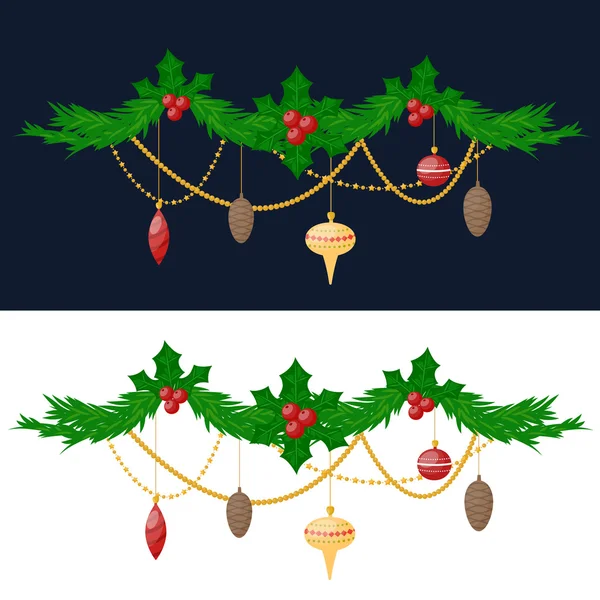 Árbol de Navidad plano — Vector de stock