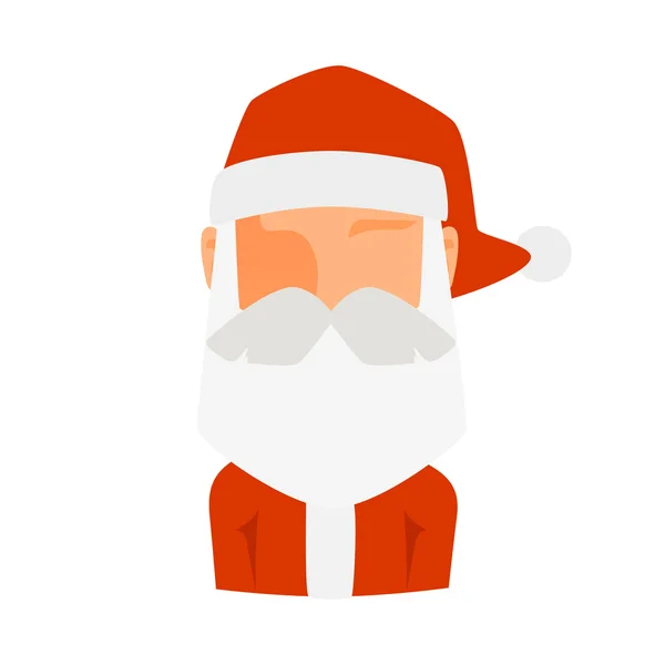 Babbo Natale icona piatta avatar vettoriale illustrazione — Vettoriale Stock