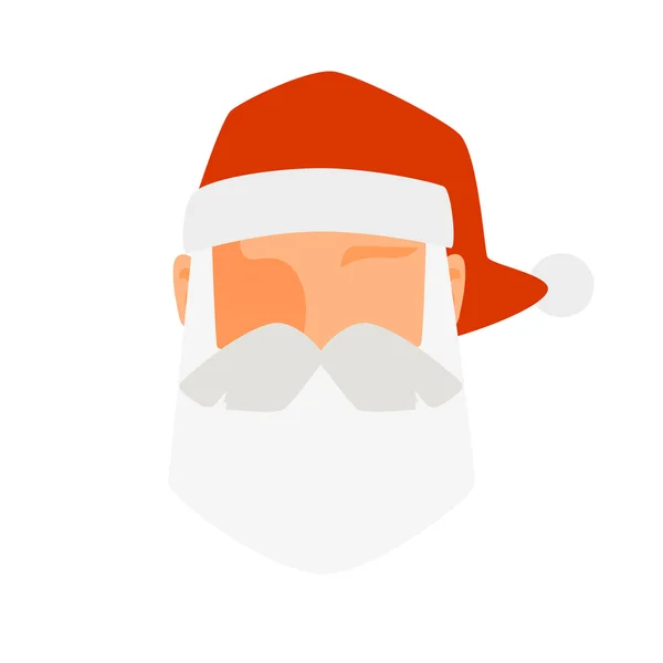 Santa Claus flache Ikone Avatar — Stockvektor