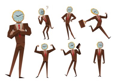 İşadamı izle kafa vektör çizim