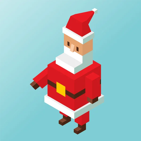 Ilustración vectorial de Santa Claus. Hombre viejo de dibujos animados con sombrero rojo y saco — Vector de stock