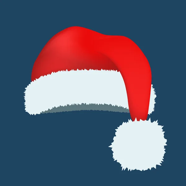 Santa Claus red hat vector isolated — Stok Vektör