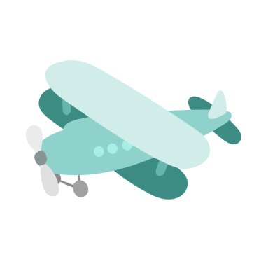 Air plane cartoon toy vector illustration