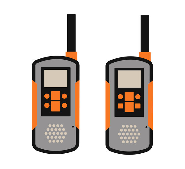 Portable radio transmitter on a white background vector illustration
