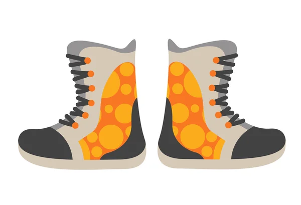 Snowboard sport clothes boots elements — Stock Vector