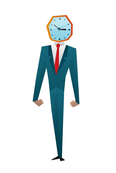 Homme d'affaires montre vecteur tête illustration — Image vectorielle