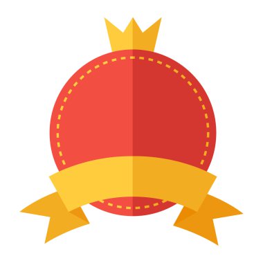 Modern düz tasarım rozet simge