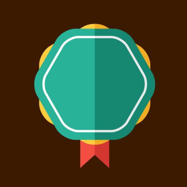 Modern düz tasarım rozet simge