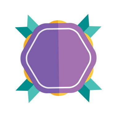 Modern düz tasarım rozet simge