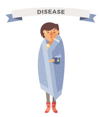 People ill vector illustration
