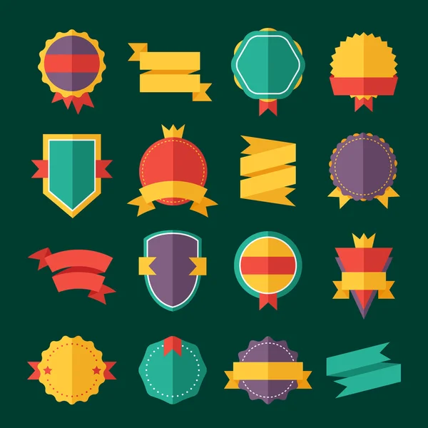 Collection de badges design plat moderne — Image vectorielle