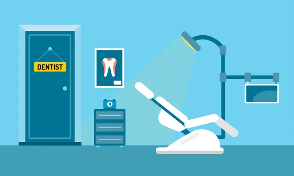 Dentist doctors office and patient with toothache vector — 스톡 벡터