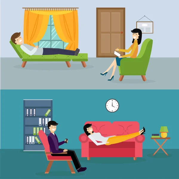 Psychologist office cabinet room vector illustration — Διανυσματικό Αρχείο