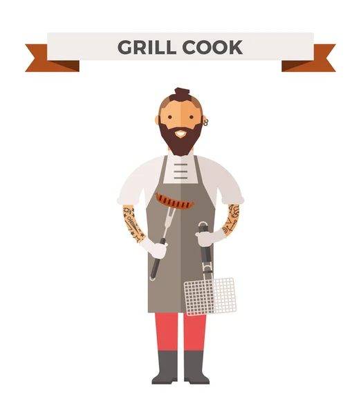 Vector cooking chef vector illustration — Διανυσματικό Αρχείο