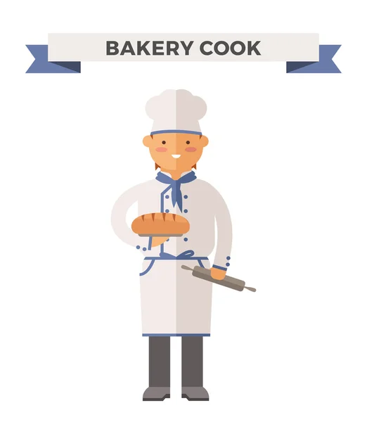 Illustrazione vettoriale dello chef di cucina — Vettoriale Stock