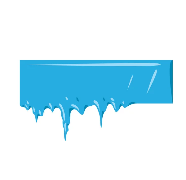 Fagyott jégcsap hó téli vektor banner gyűjteménye — Stock Vector