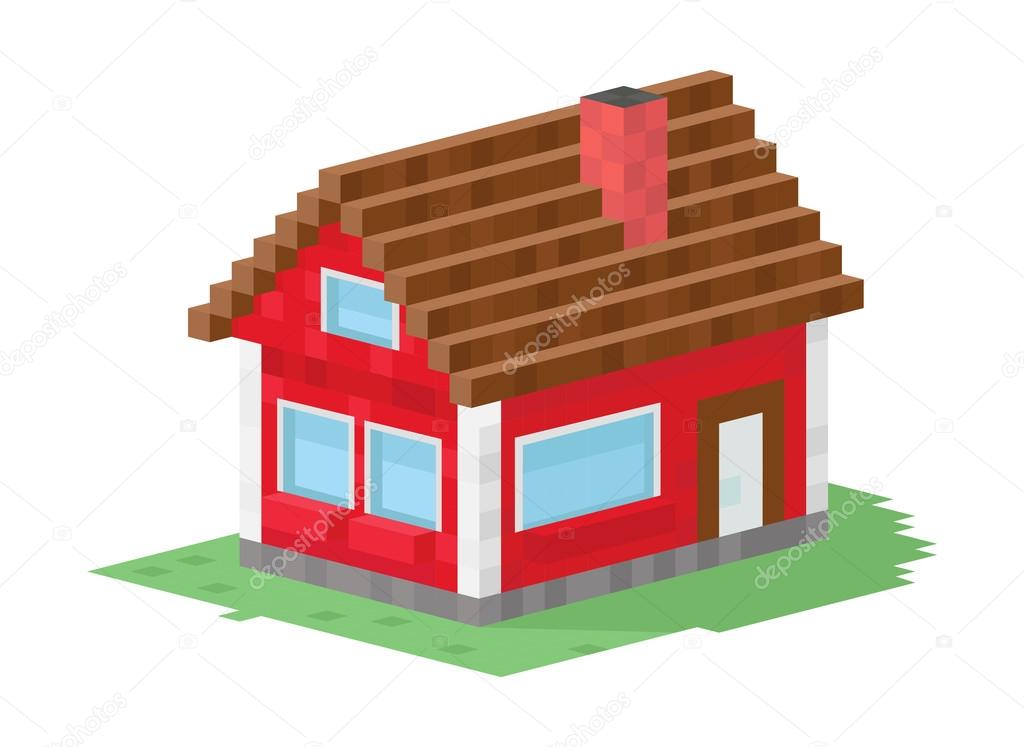 Family house building vector illustration