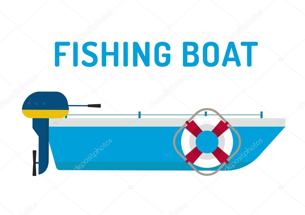 Fishing boat ship vector illustration