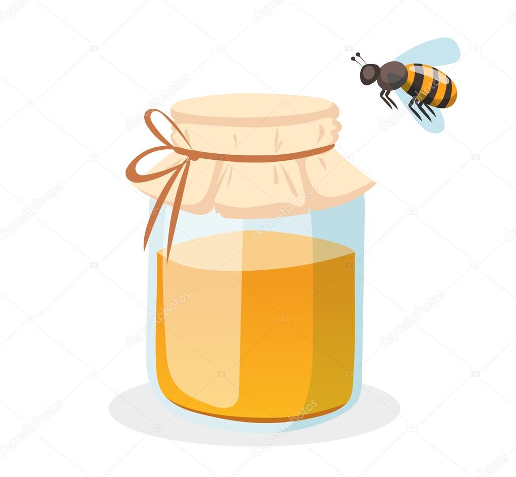 Honey bank vector illustrations