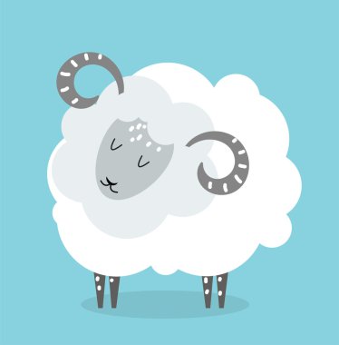 şirin çizgi film inek vektör çizimi