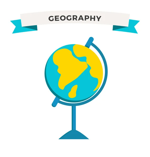 World Globe Earth school education icon vector — Stok Vektör