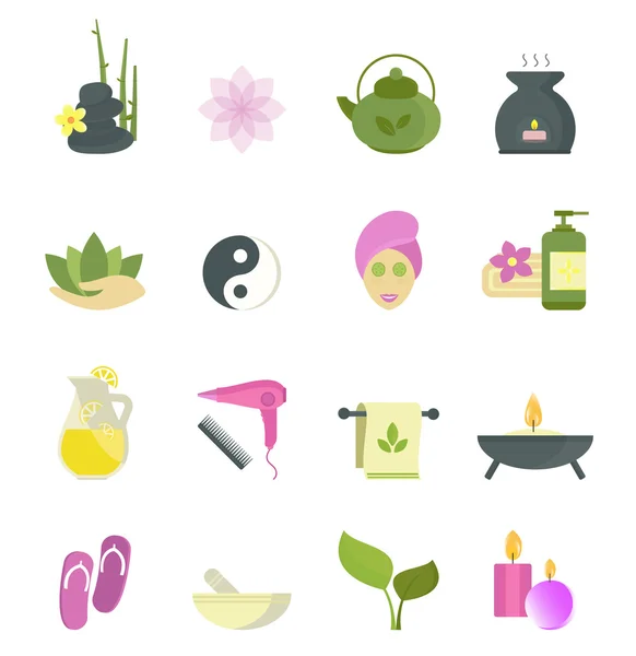 Spa beauty icons vector collection — ストックベクタ