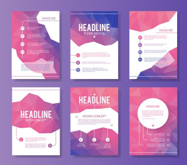 Soyut broşür veya el ilanı tasarım şablonu