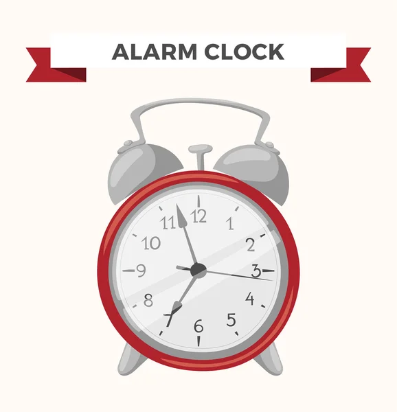 Reloj reloj alarma vector icono ilustración — Archivo Imágenes Vectoriales