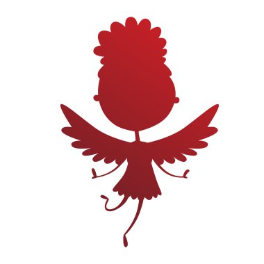 Sevgililer günü aşk tanrısı melek karikatür tarzı vektör çizim