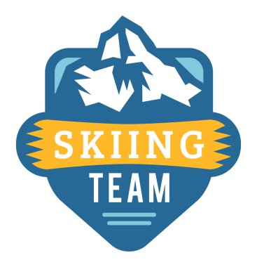 Ski resort logo emblems, labels badges vector elements