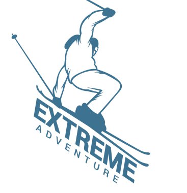 Ski resort logo emblems, labels badges vector elements