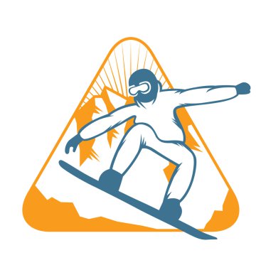 Ski resort logo emblems, labels badges vector elements